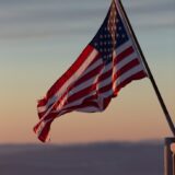 shallow photography of usa flag