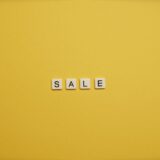 sale text on yellow background