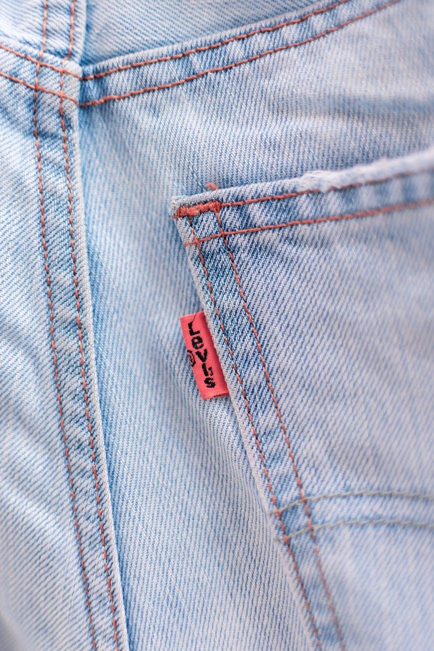 close up shot of a denim jeans