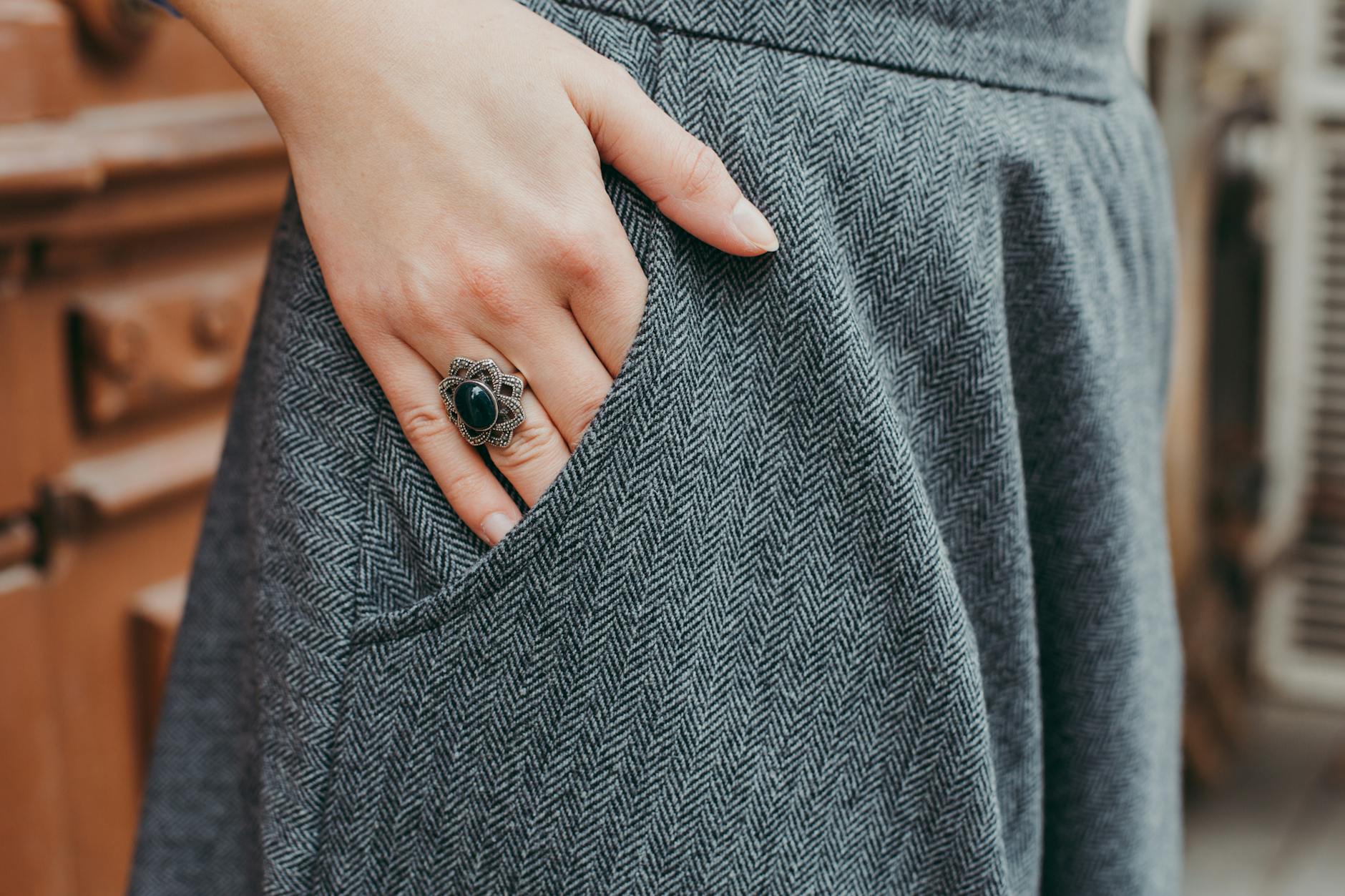 person wearing gray heather bottoms